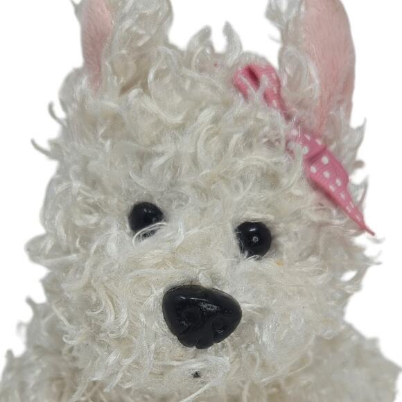 Ganz White Terrier Webkinz Puppy Dog Stuffed Animal Plush No Code 8" HM106 - Picture 2 of 8